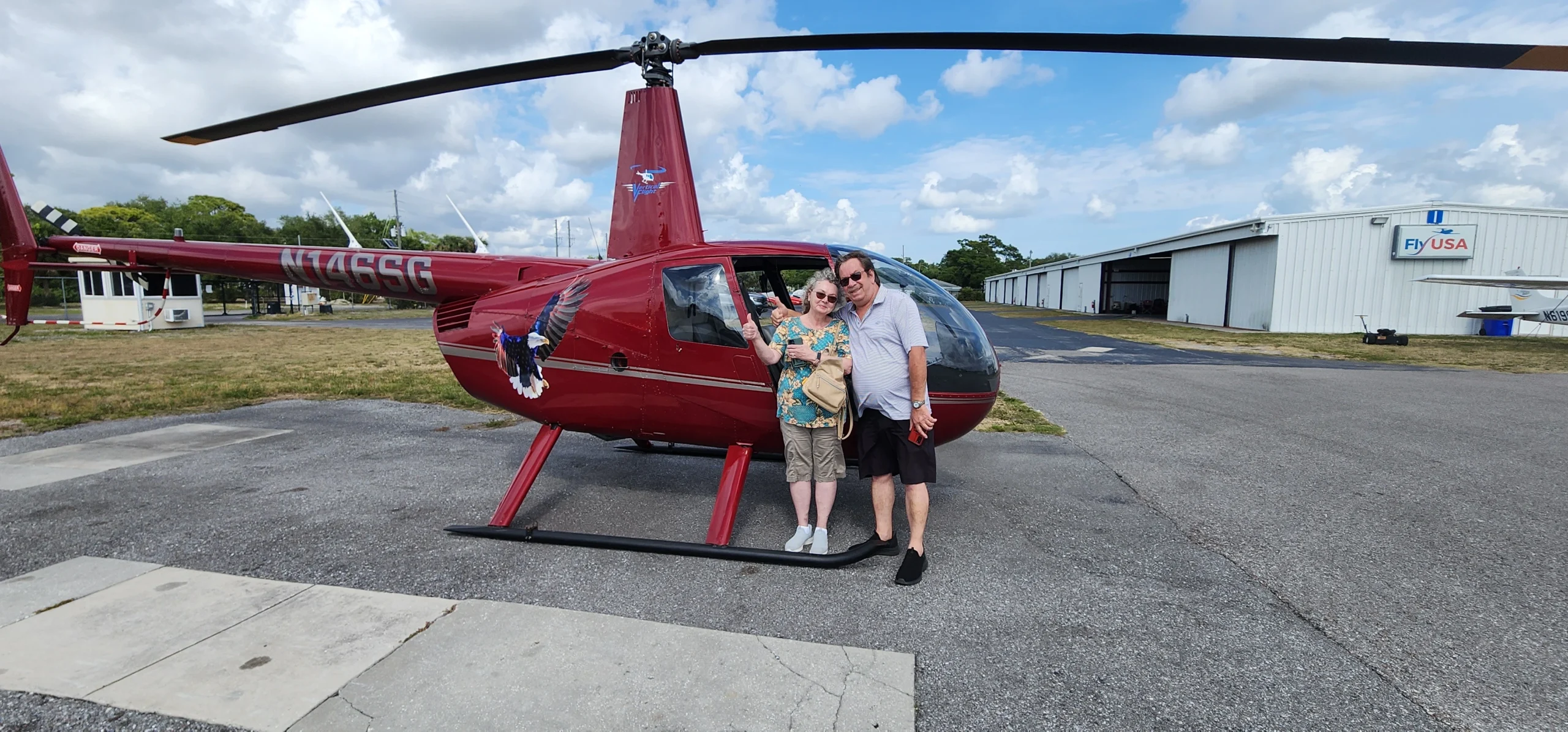 Customers enjoying their helicopter tour experience with Vertical Flight